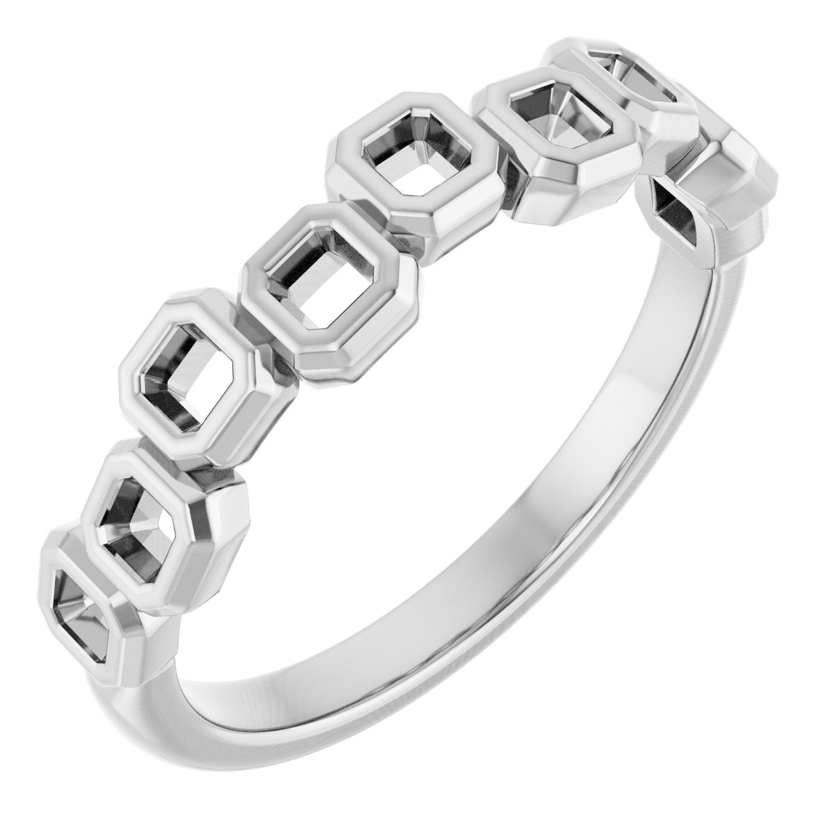 Bezel-Set Nine-Stone Anniversary Band