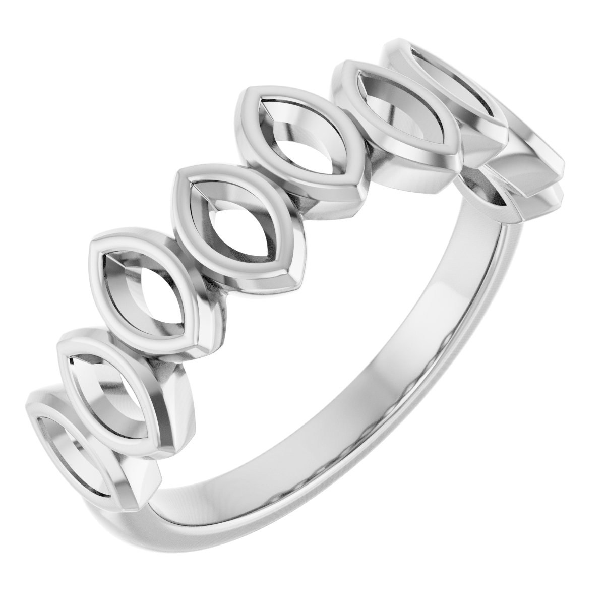 Bezel-Set Nine-Stone Anniversary Band