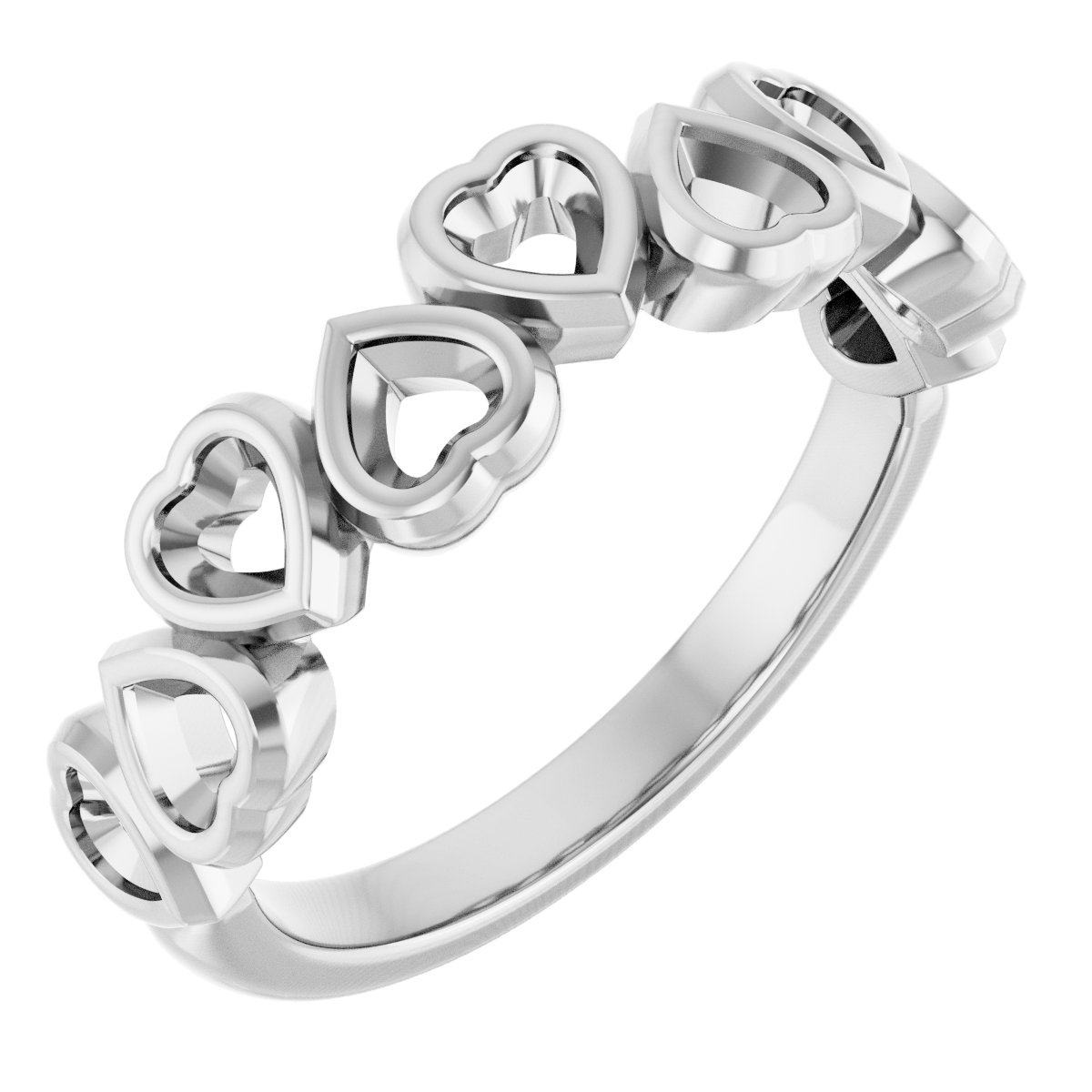 Bezel-Set Nine-Stone Anniversary Band