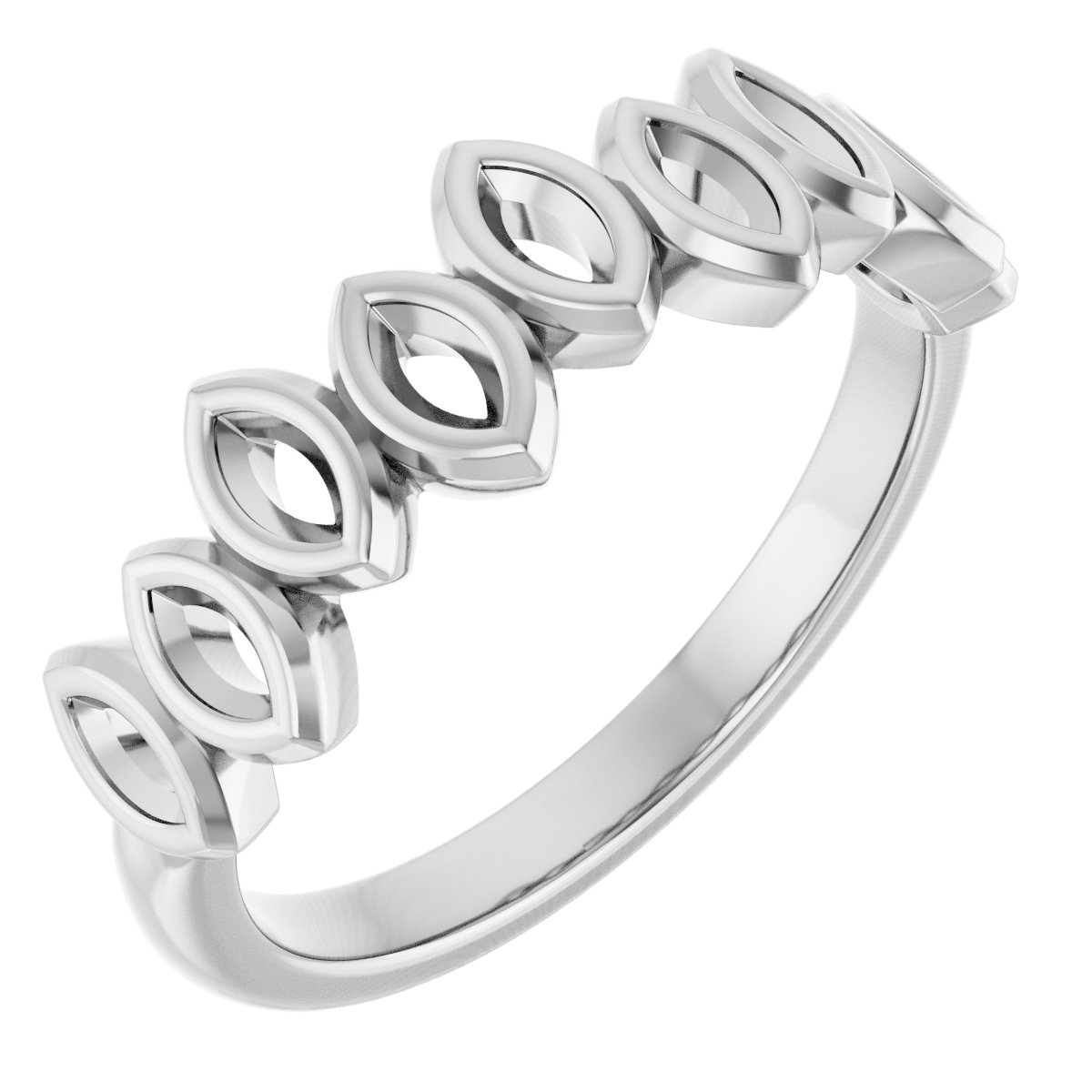Bezel-Set Nine-Stone Anniversary Band