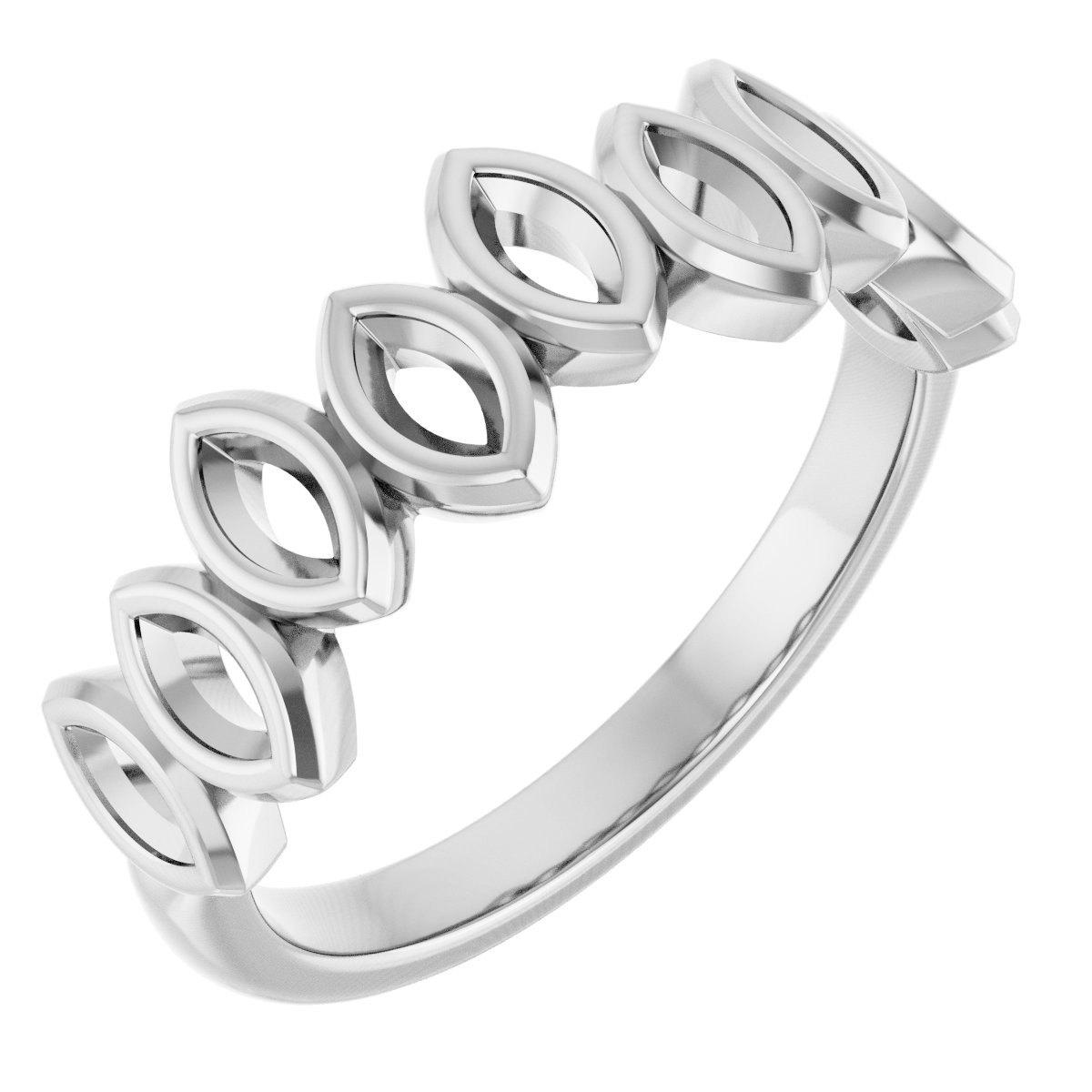 Bezel-Set Nine-Stone Anniversary Band