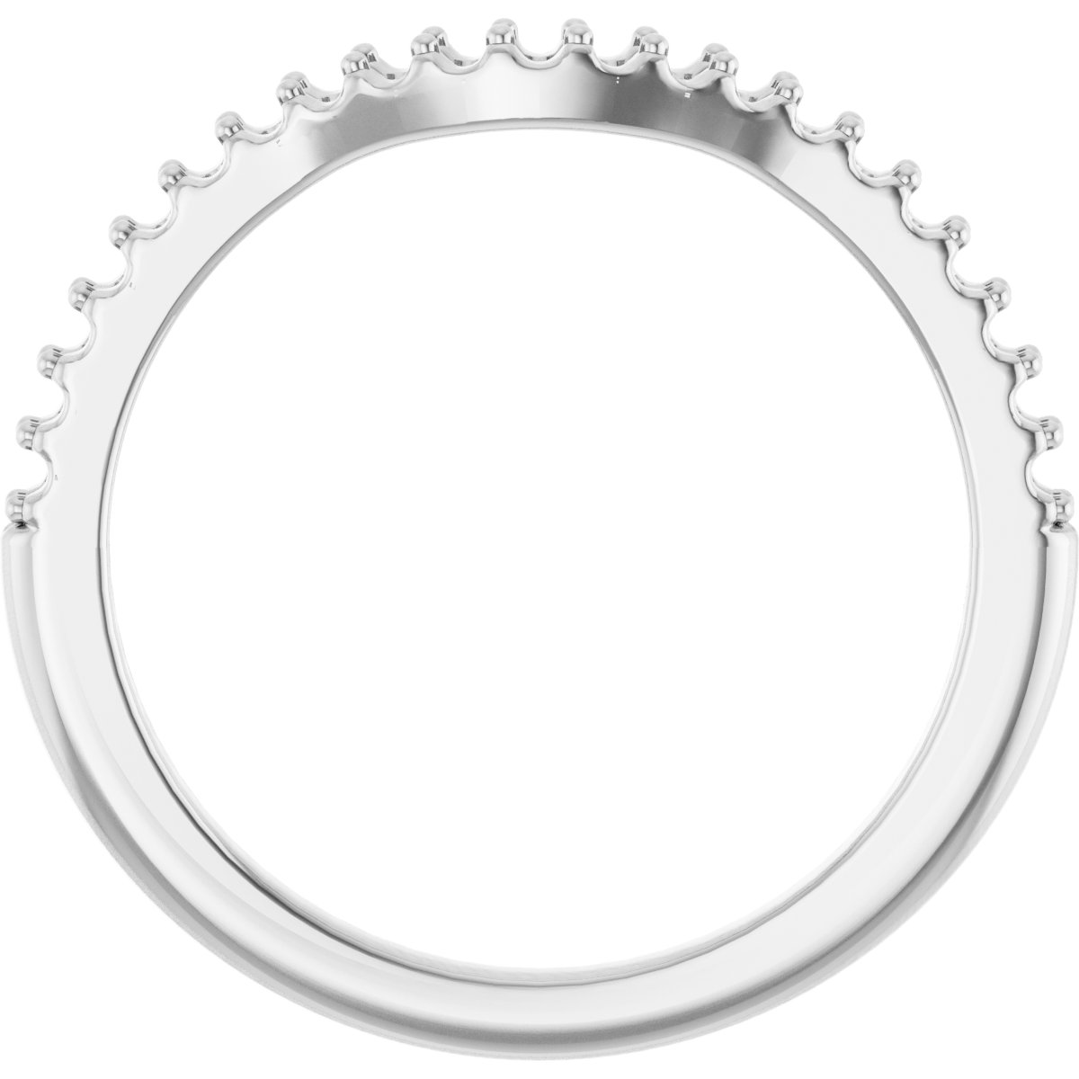 Band Mounting for 11x9 mm Emerald Ring view 2