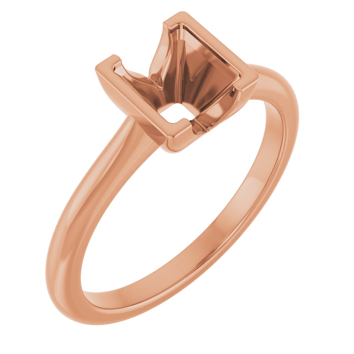 Half-Bezel Solitaire Engagement Ring