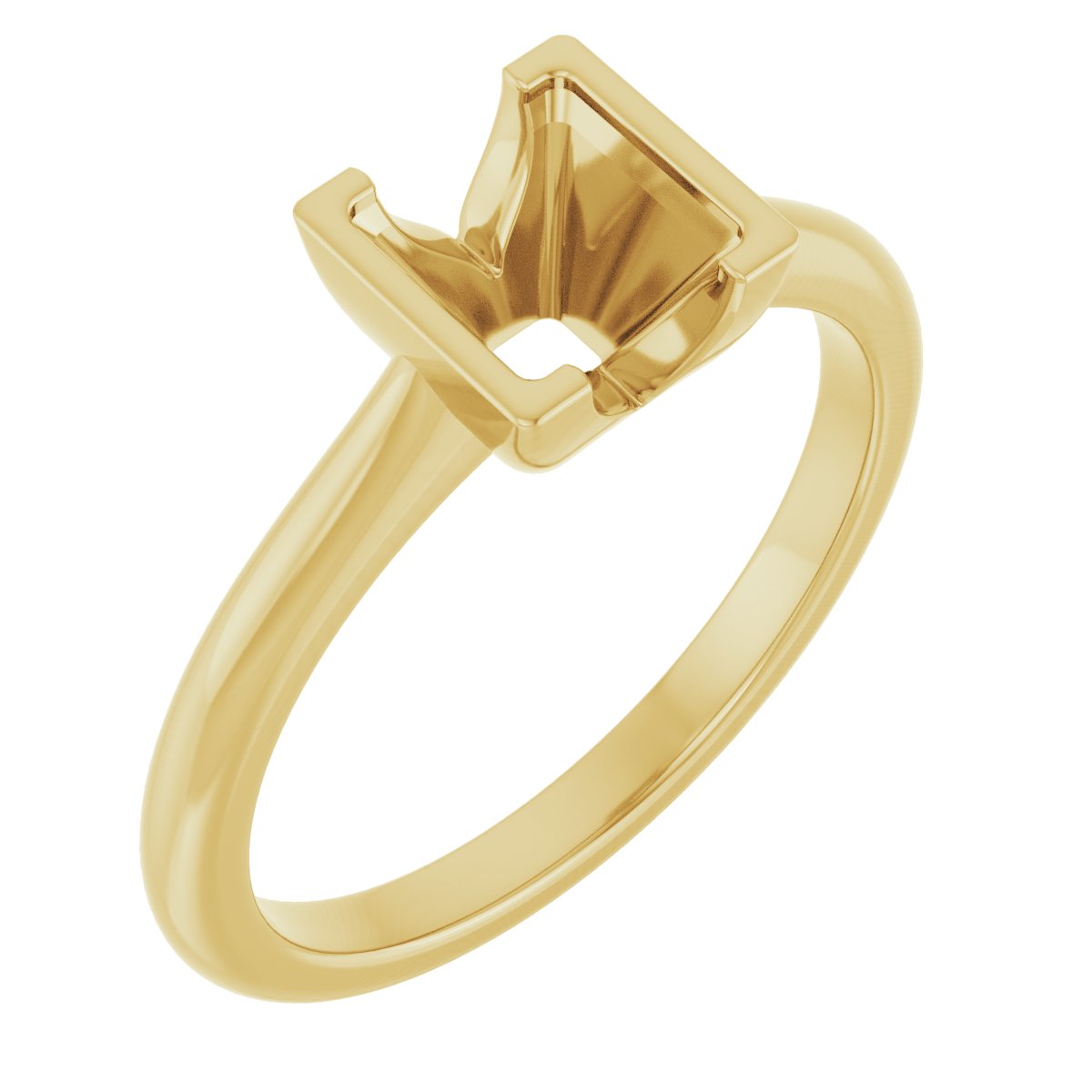 Half-Bezel Solitaire Engagement Ring
