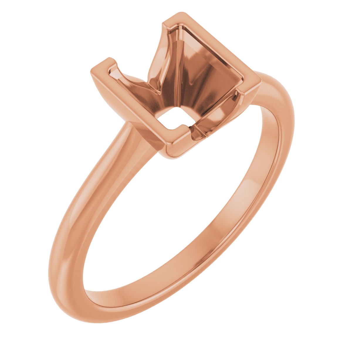 Half-Bezel Solitaire Engagement Ring