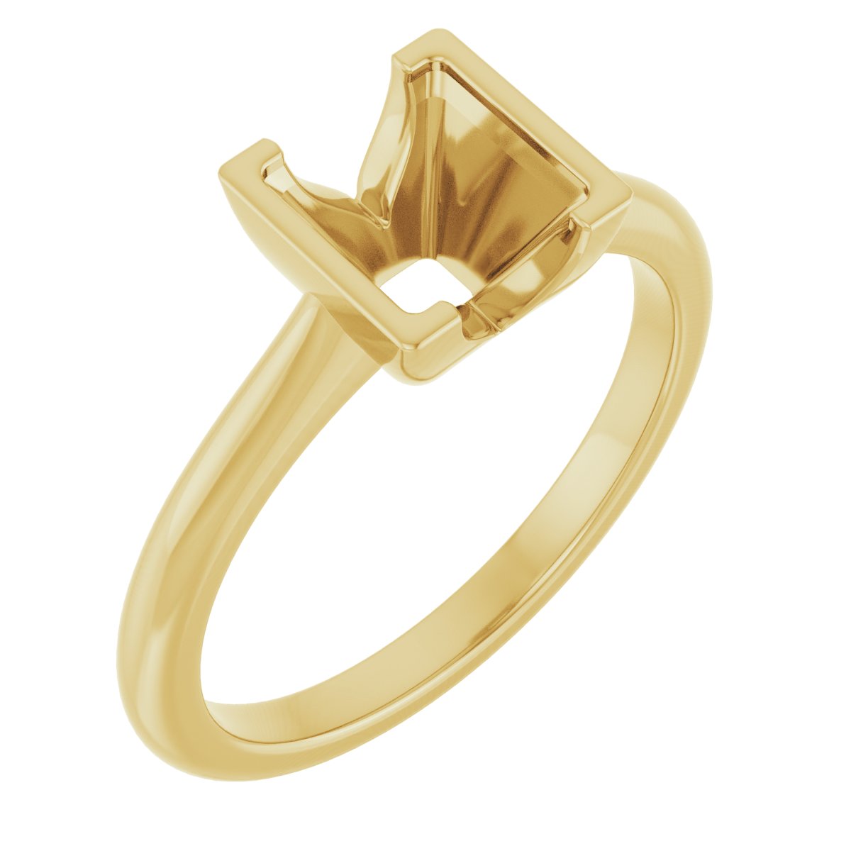 Half-Bezel Solitaire Engagement Ring
