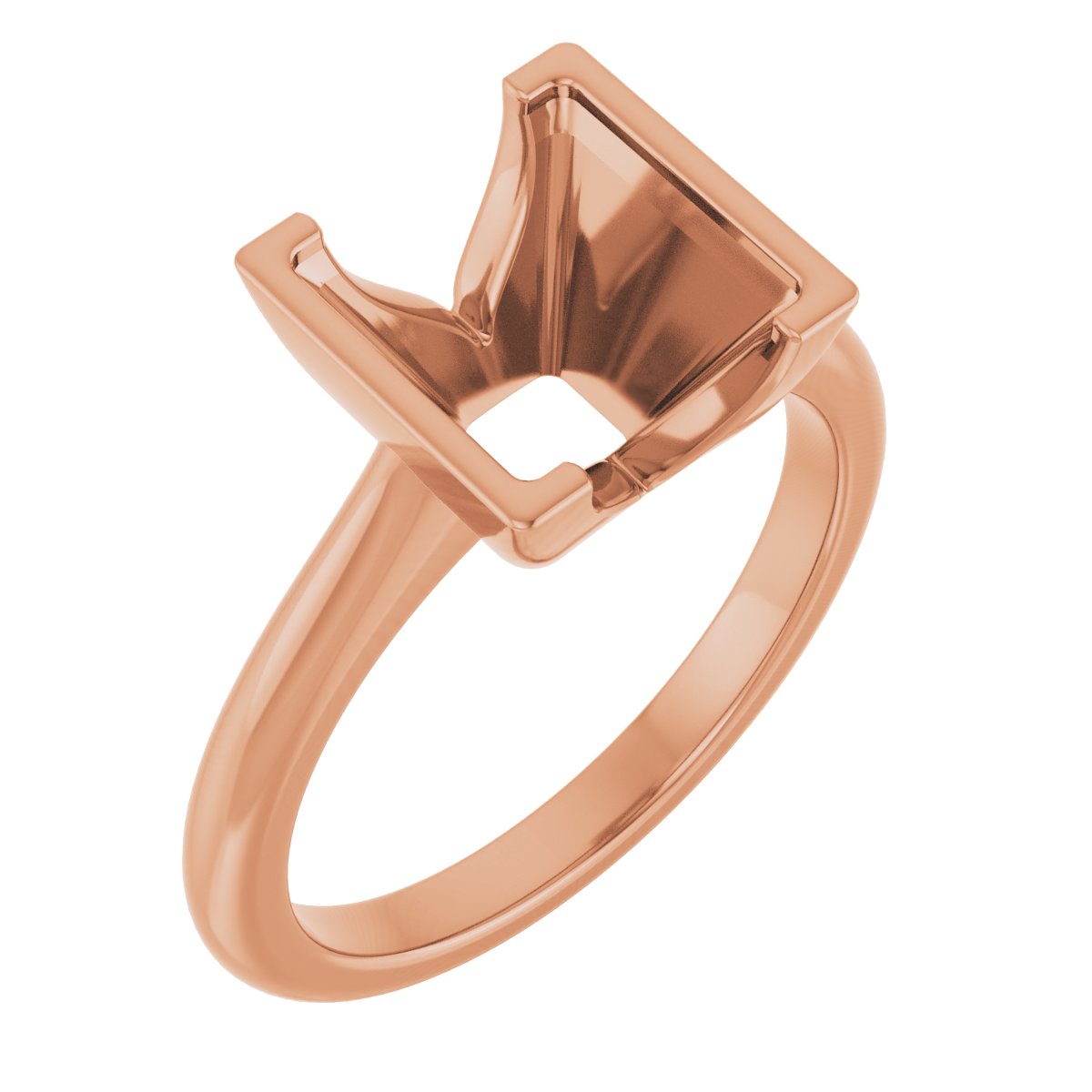 Half-Bezel Solitaire Engagement Ring