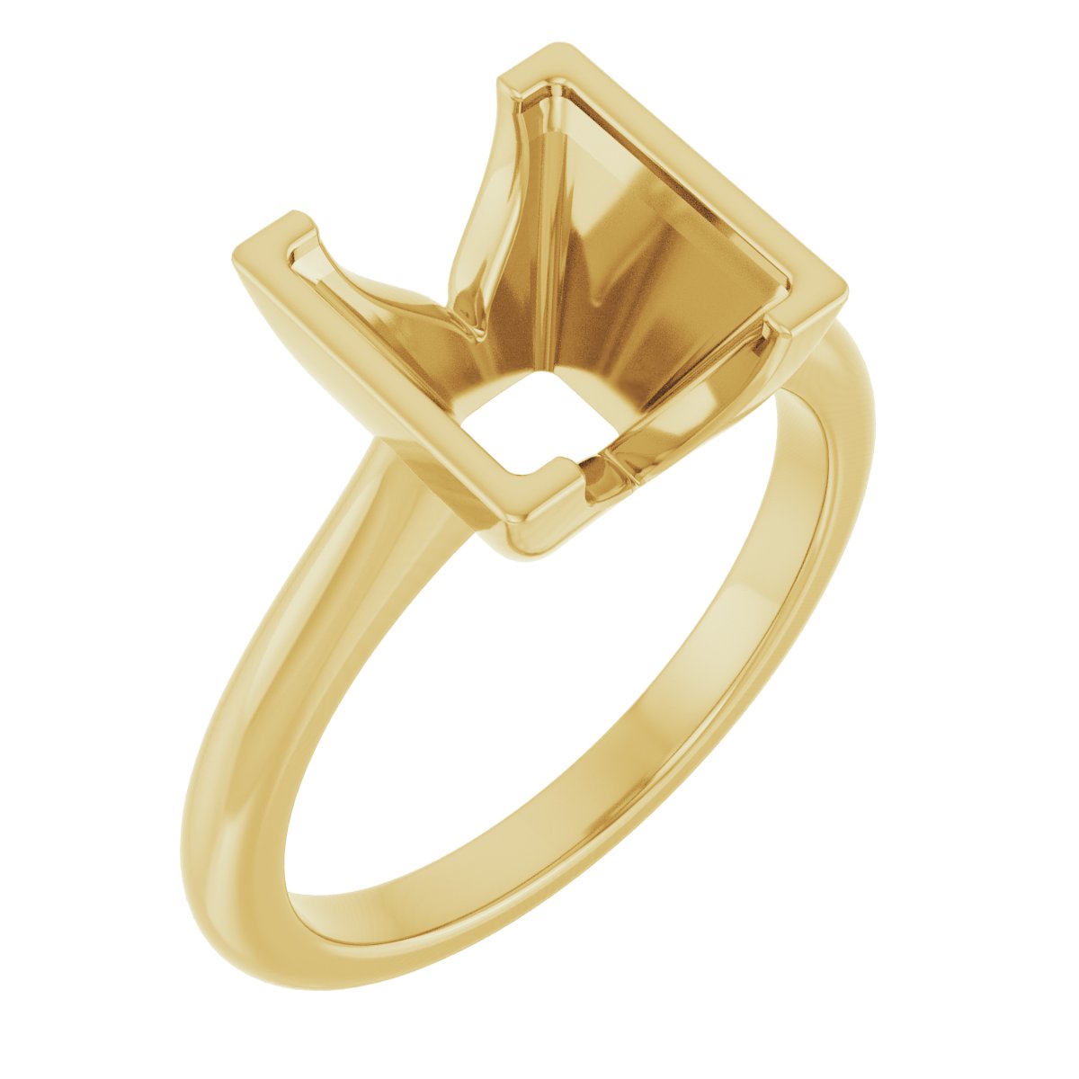 Half-Bezel Solitaire Engagement Ring
