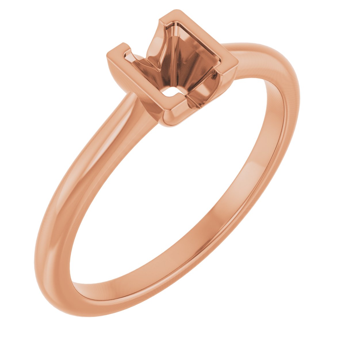 Half-Bezel Solitaire Engagement Ring