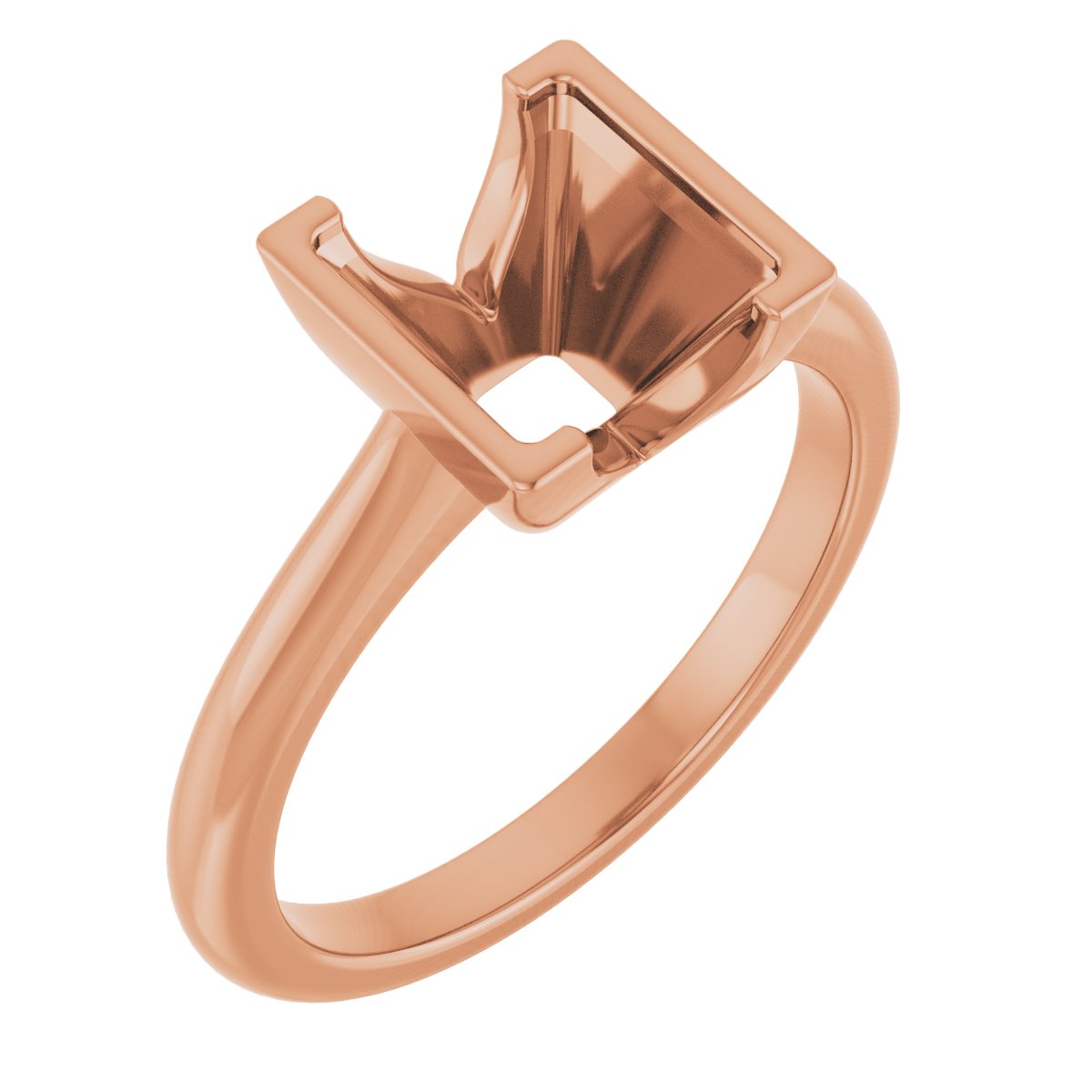Half-Bezel Solitaire Engagement Ring
