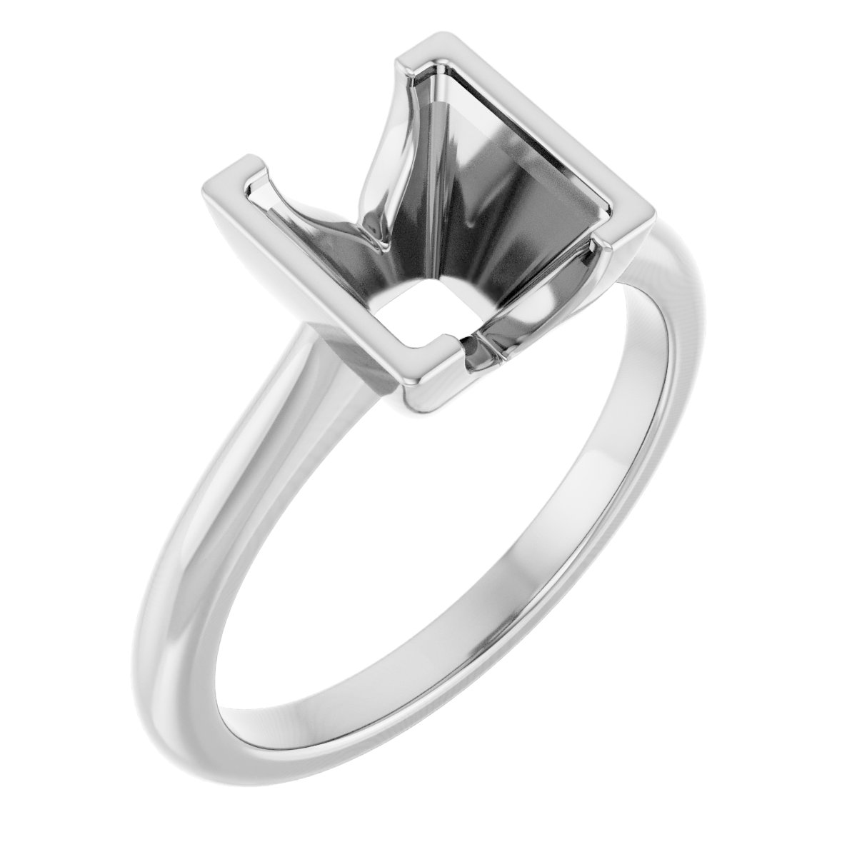 Half-Bezel Solitaire Engagement Ring