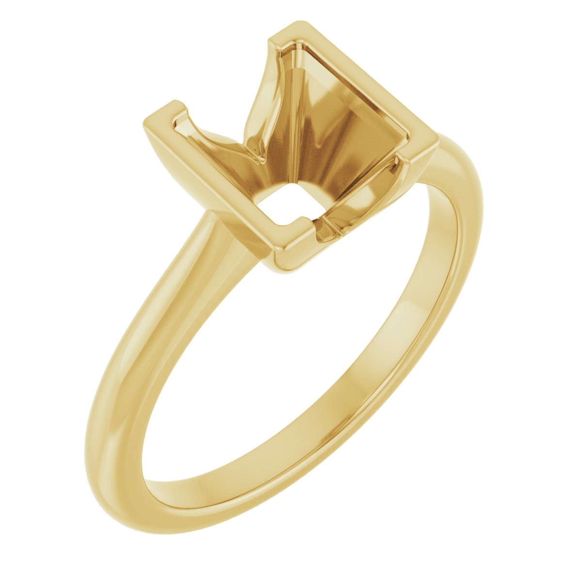 Half-Bezel Solitaire Engagement Ring
