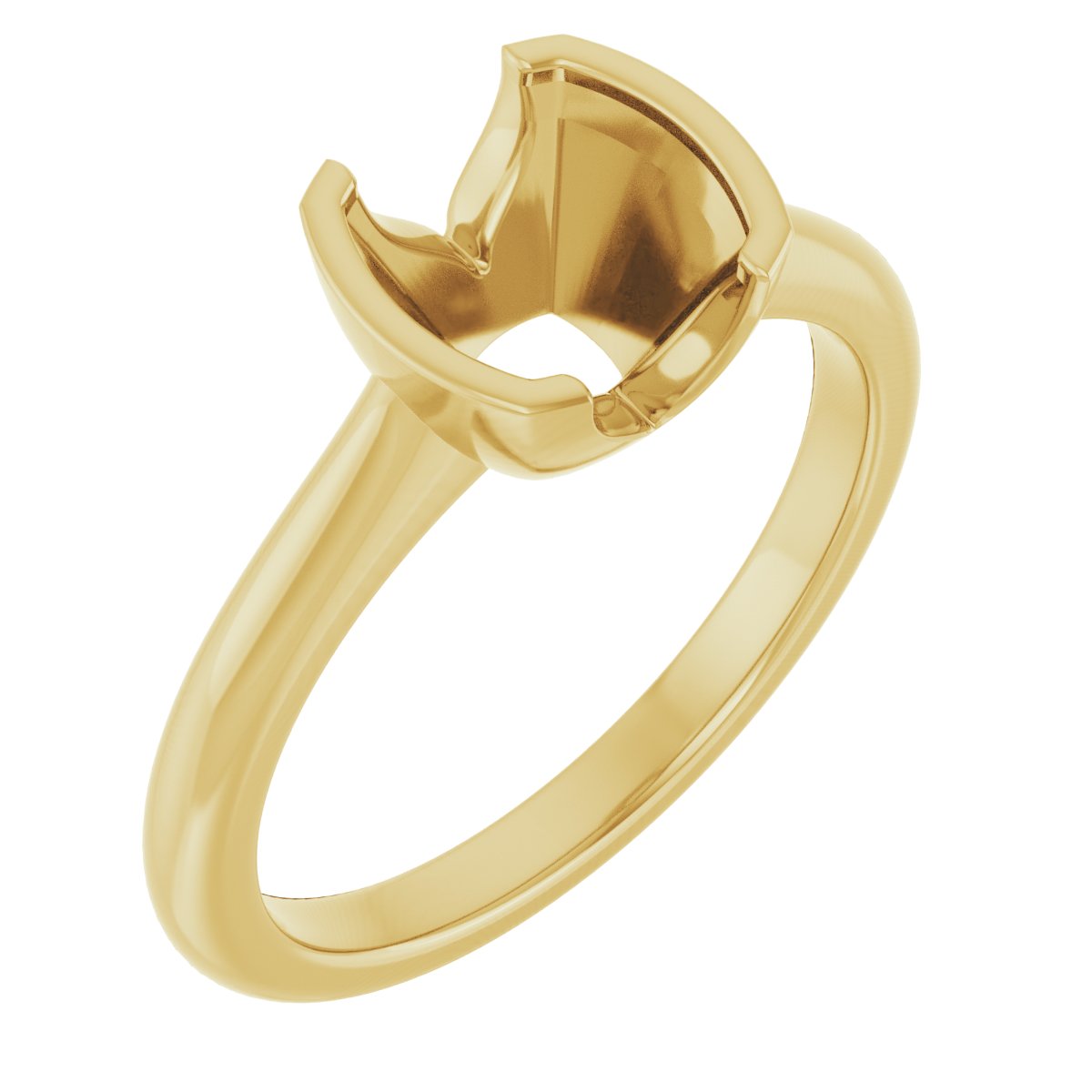 Half-Bezel Solitaire Engagement Ring