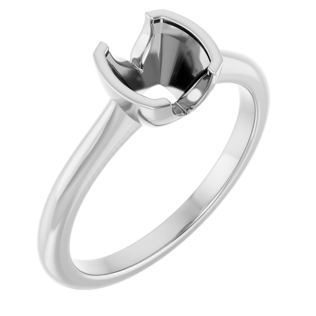 Half-Bezel Solitaire Engagement Ring