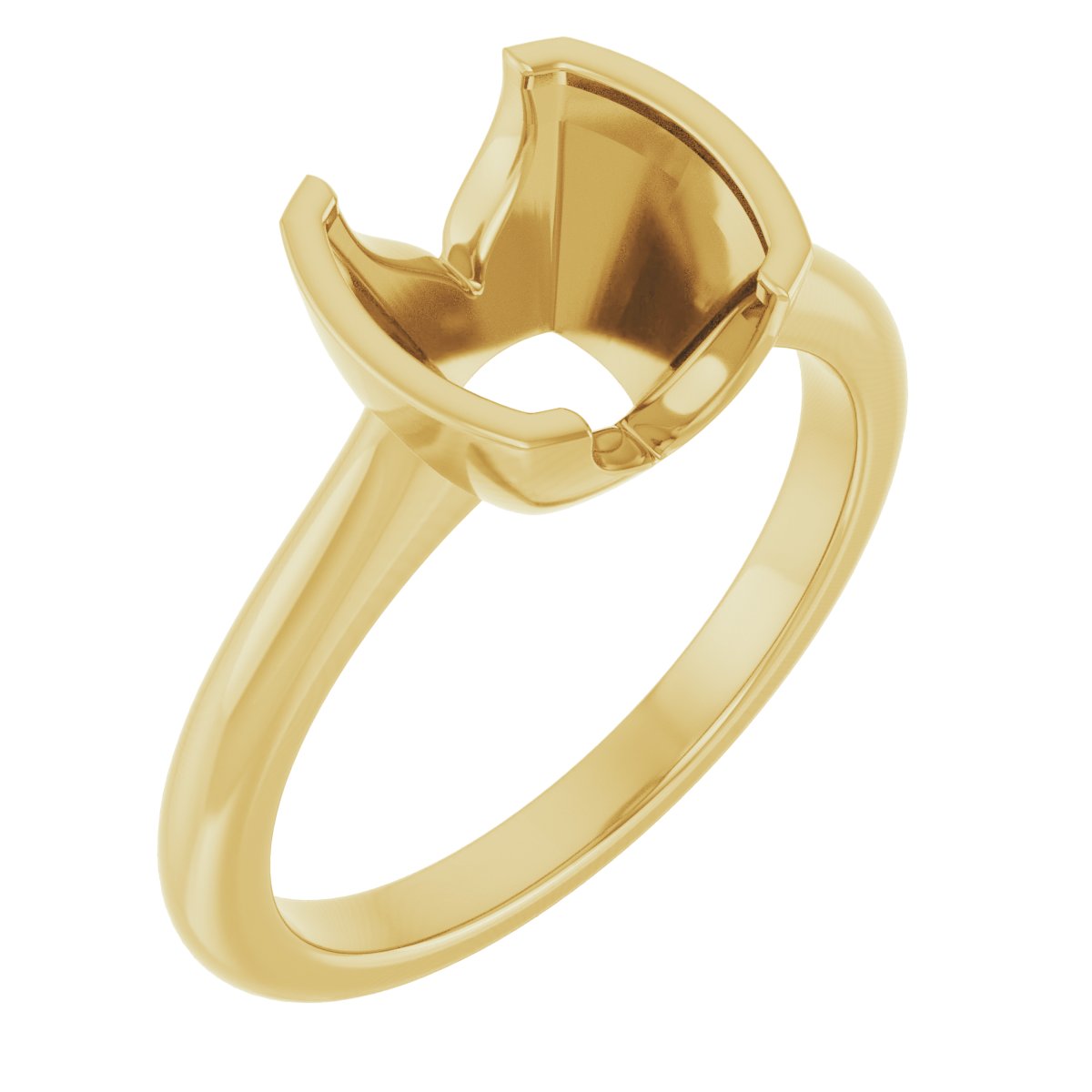 Half-Bezel Solitaire Engagement Ring