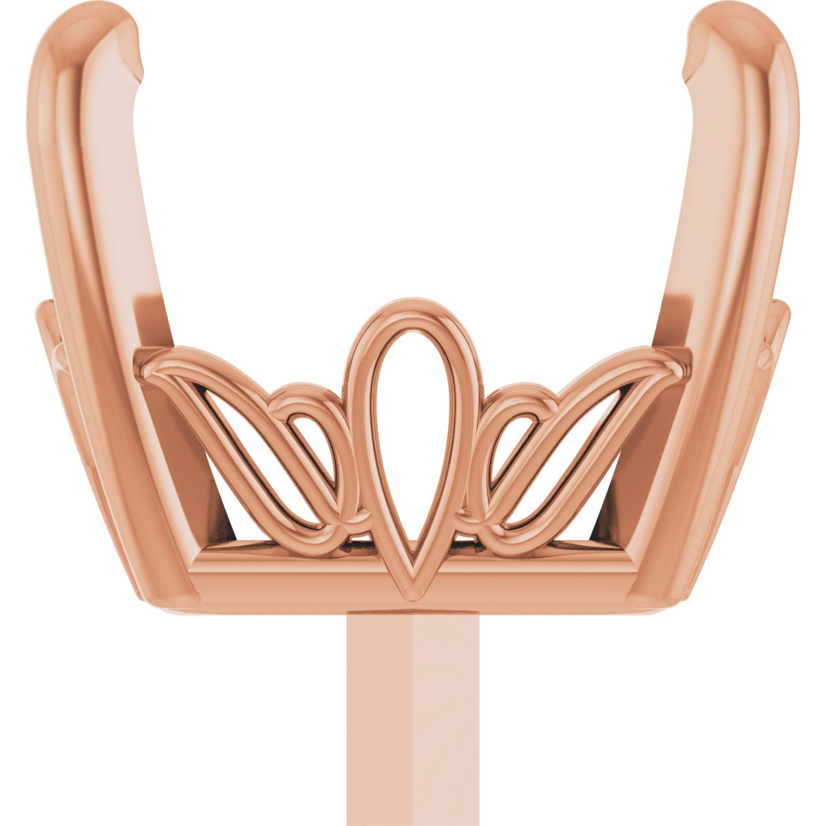 4-Prong Tapered Scroll Peg Setting