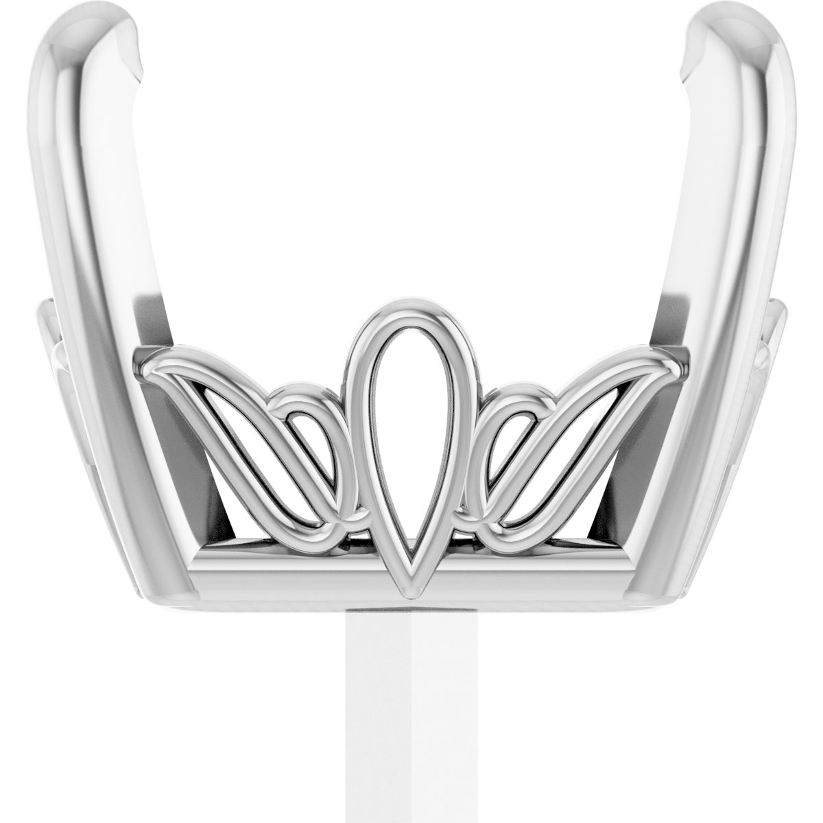 4-Prong Tapered Scroll Peg Setting