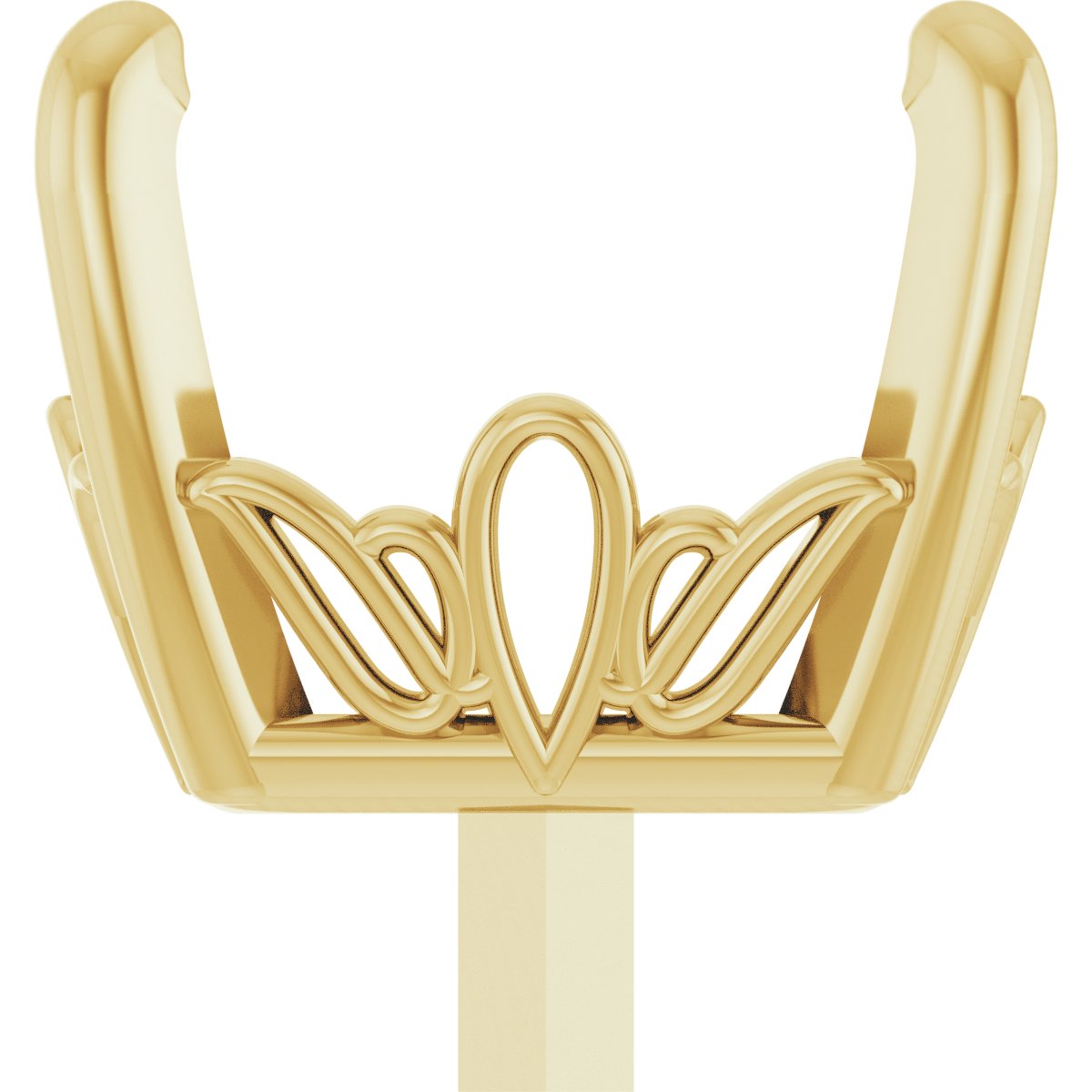 4-Prong Tapered Scroll Peg Setting