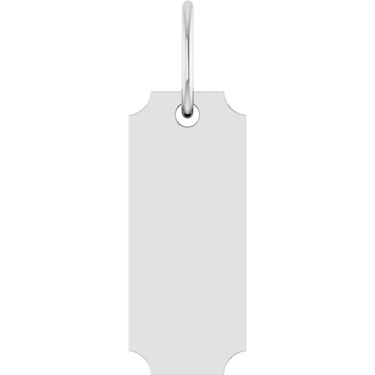 Platinum Engravable Dog Tag Pendant