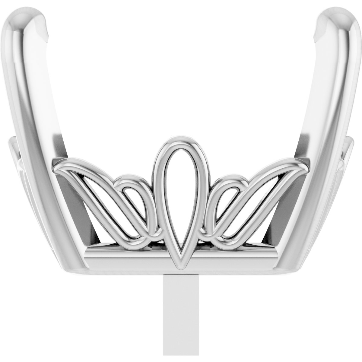 4-Prong Tapered Scroll Peg Setting