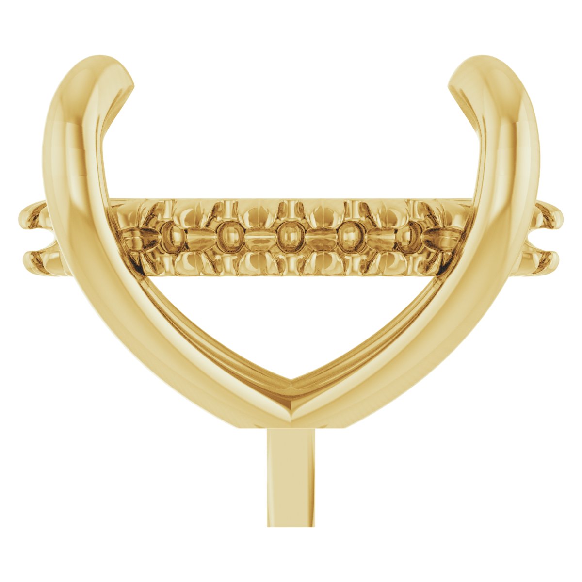 4-Prong Pre-Notched Claw Hidden Halo-Style Peg Setting