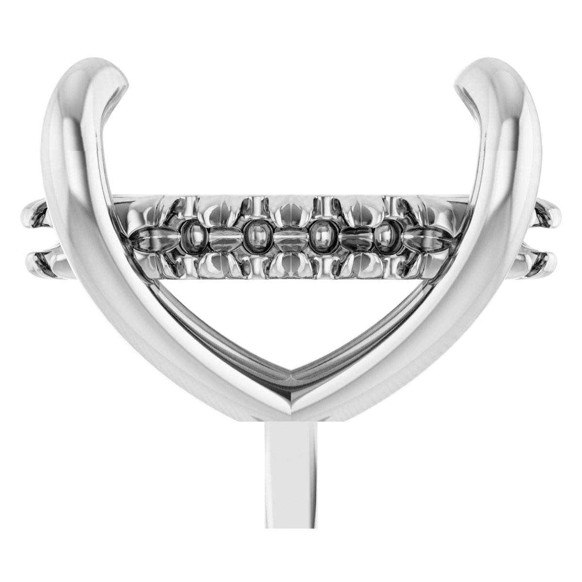 4-Prong Pre-Notched Claw Hidden Halo-Style Peg Setting