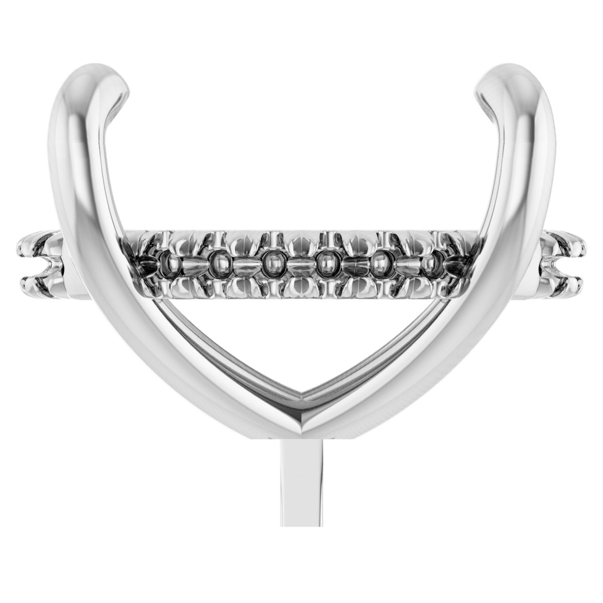 4-Prong Pre-Notched Claw Hidden Halo-Style Peg Setting