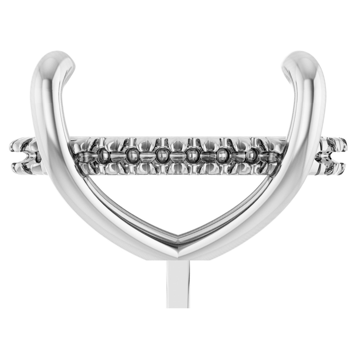 4-Prong Pre-Notched Claw Hidden Halo-Style Peg Setting