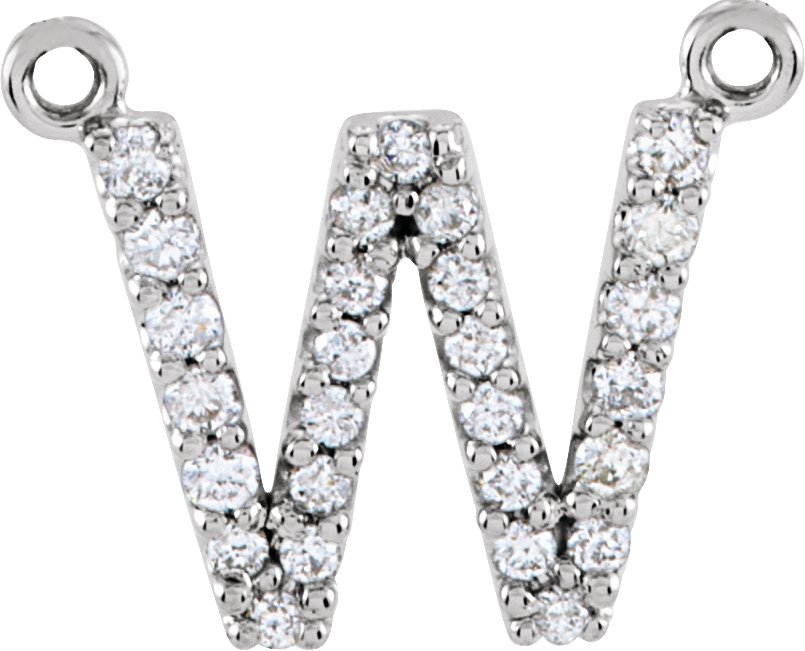 Accented Block Initial Necklace Center