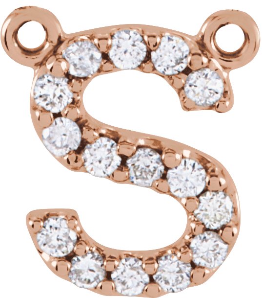 Accented Block Initial Necklace Center