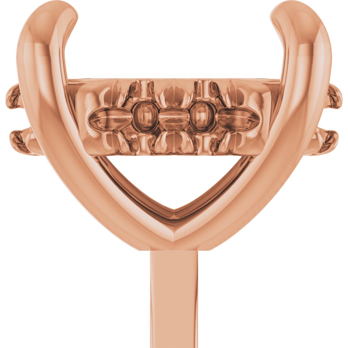 4-Prong Pre-Notched Claw Hidden Halo-Style Peg Setting