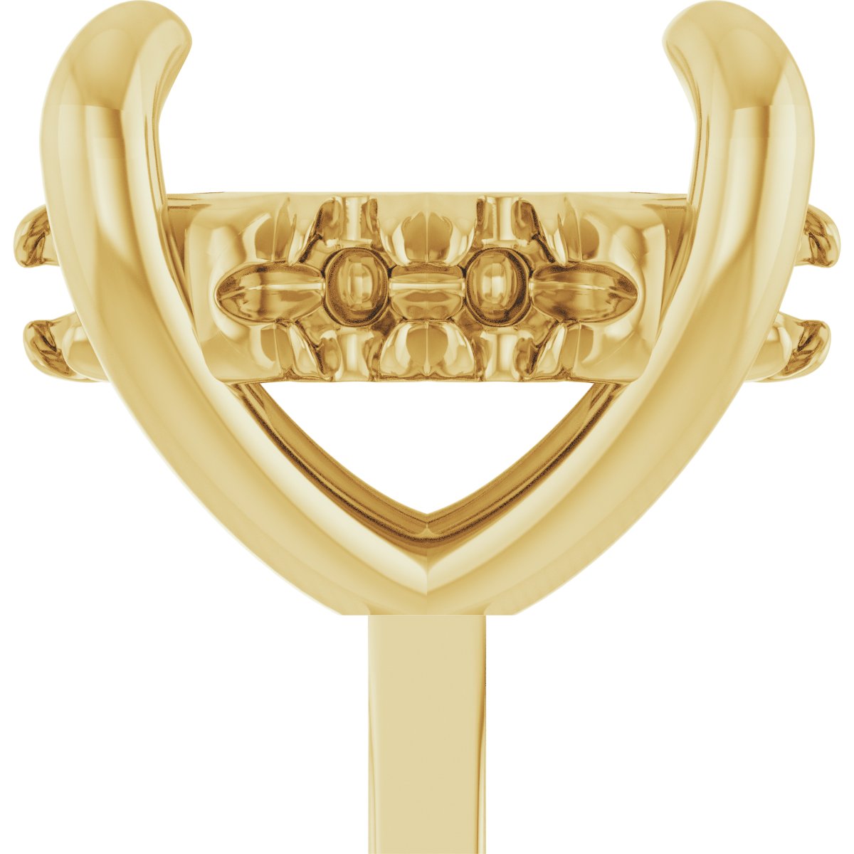 4-Prong Pre-Notched Claw Hidden Halo-Style Peg Setting