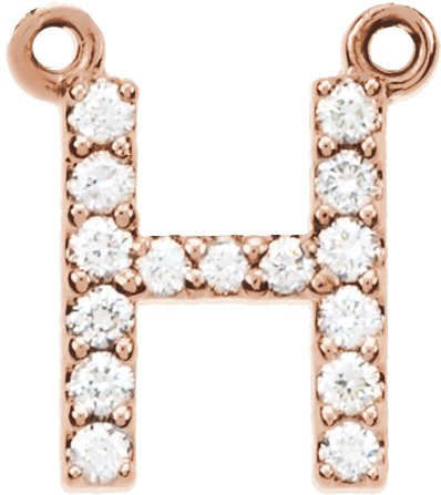Accented Block Initial Necklace Center
