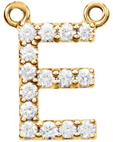 Accented Block Initial Necklace Center