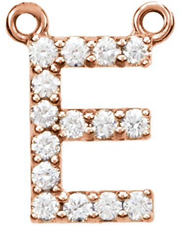 Accented Block Initial Necklace Center