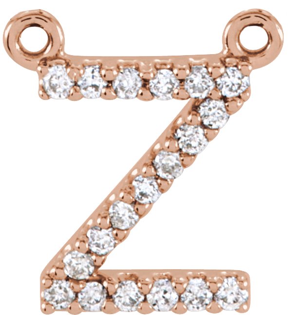 Accented Block Initial Necklace Center