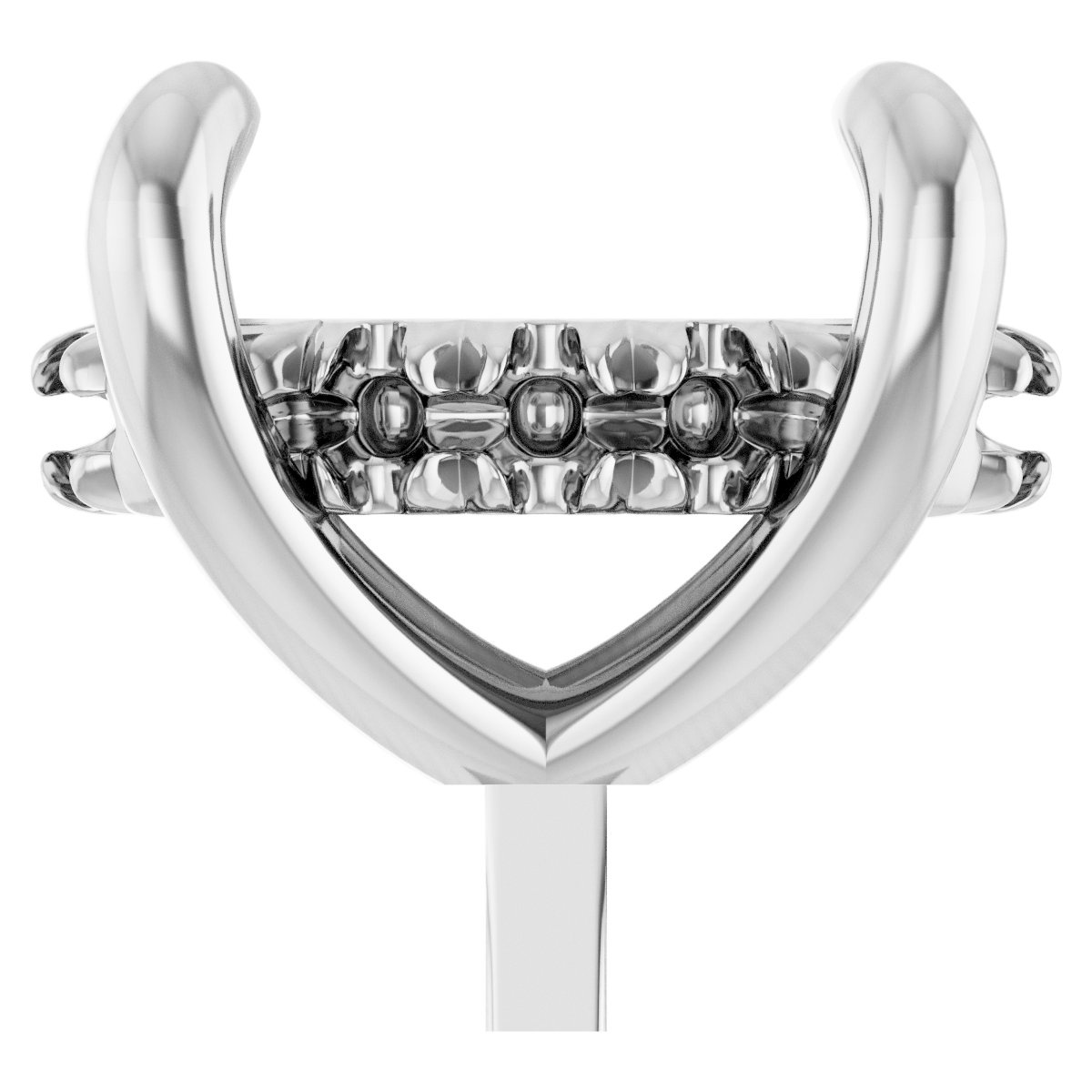 4-Prong Pre-Notched Claw Hidden Halo-Style Peg Setting