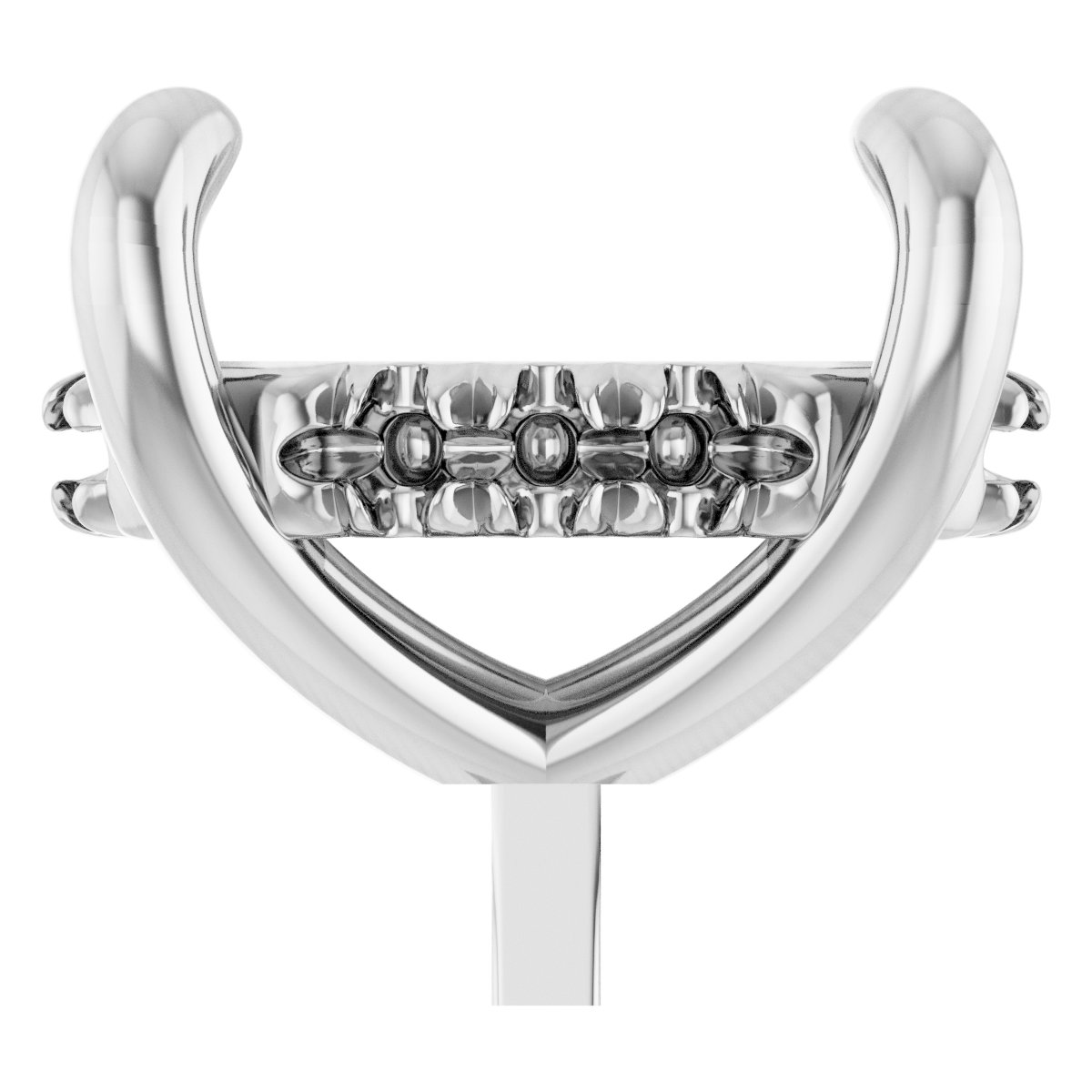 4-Prong Pre-Notched Claw Hidden Halo-Style Peg Setting