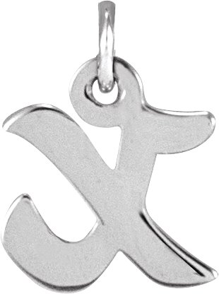 Platinum Petite Initial X Pendant Ref 21293581