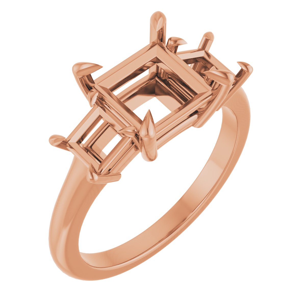 Claw-Prong Three-Stone Ring