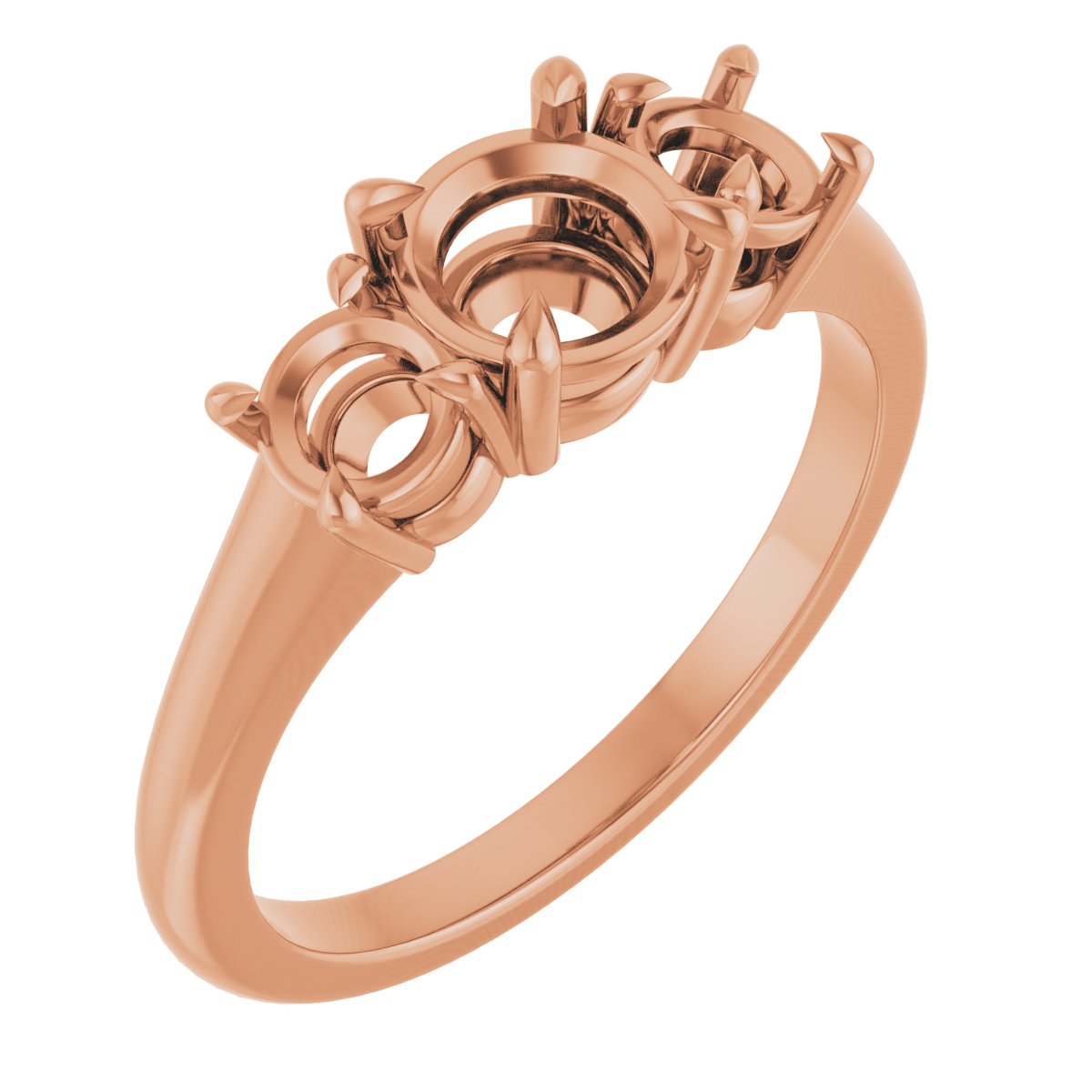 Claw-Prong Three-Stone Ring