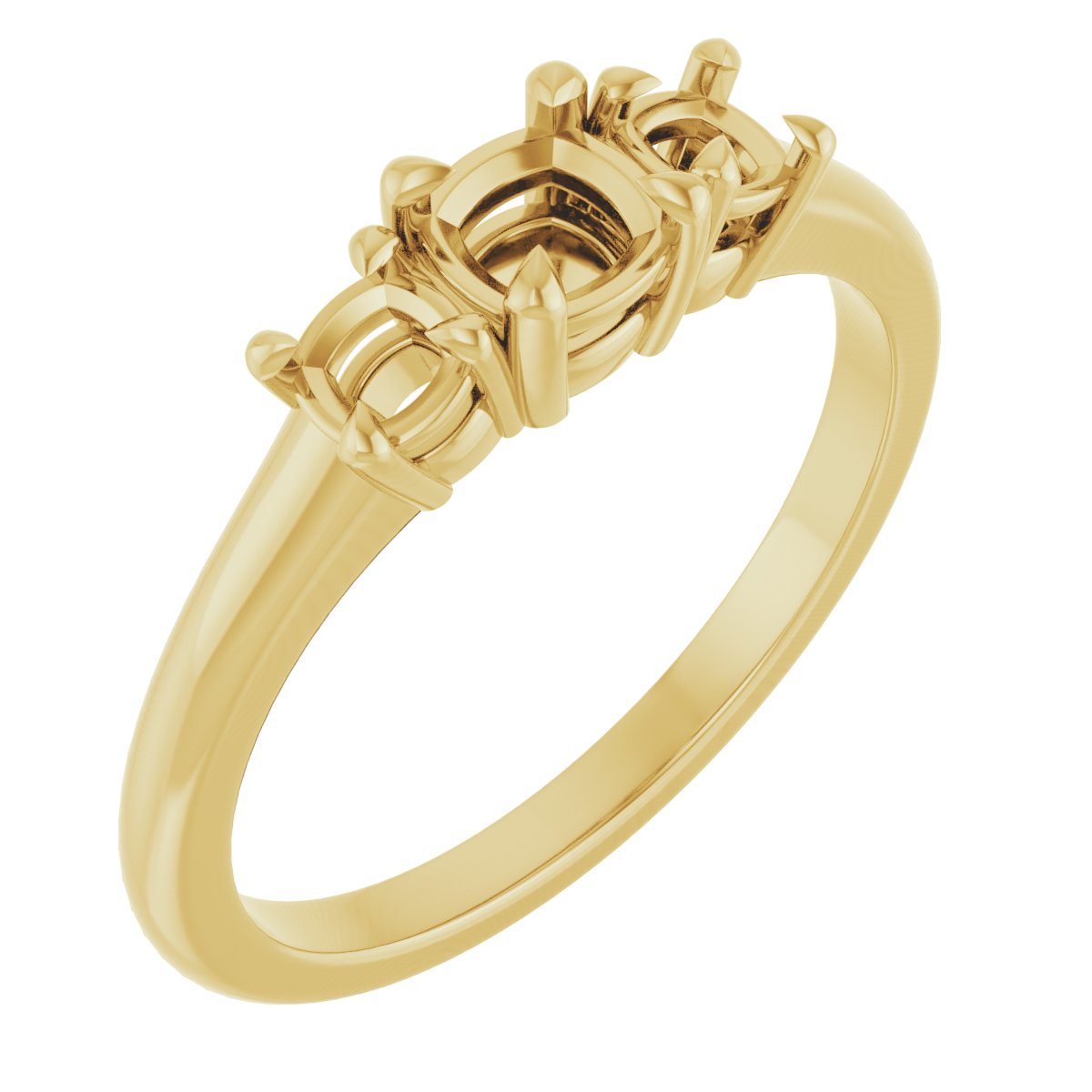 Claw-Prong Three-Stone Ring