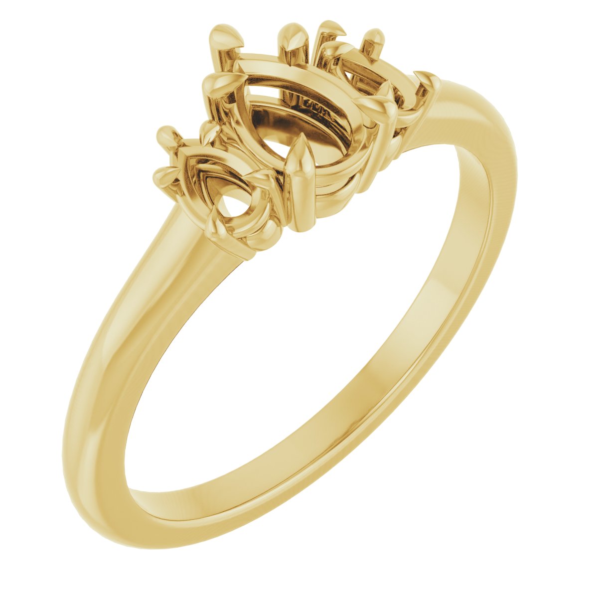 Claw-Prong Three-Stone Ring