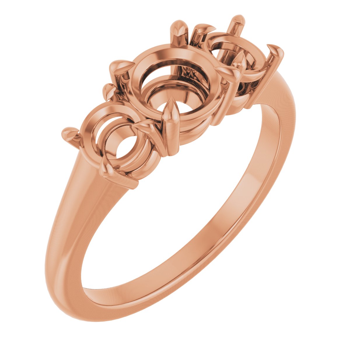 Claw-Prong Three-Stone Ring