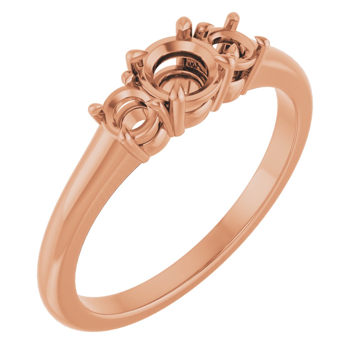 Claw-Prong Three-Stone Ring