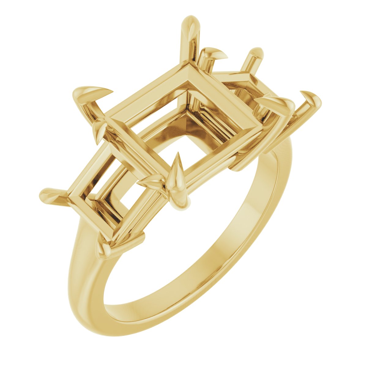Claw-Prong Three-Stone Ring