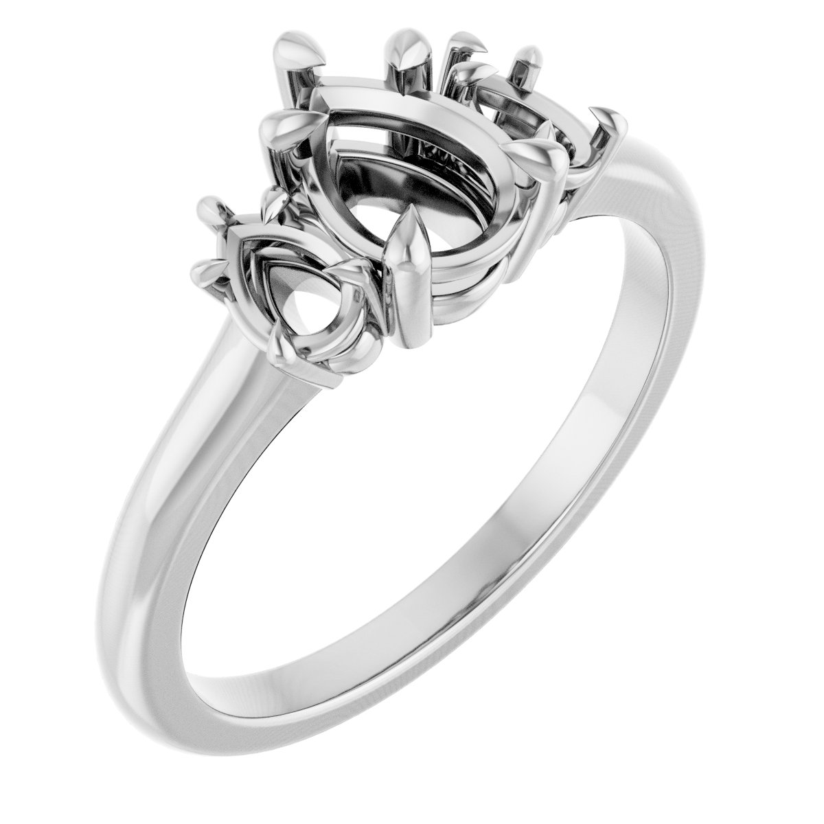 Claw-Prong Three-Stone Ring