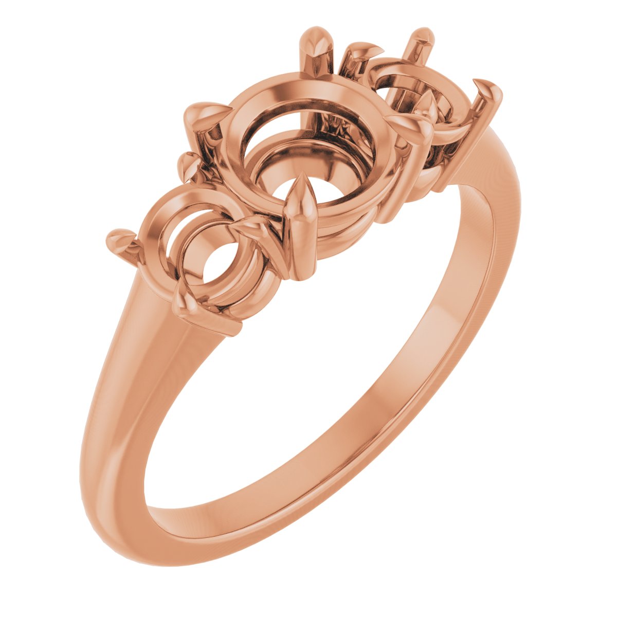 Claw-Prong Three-Stone Ring