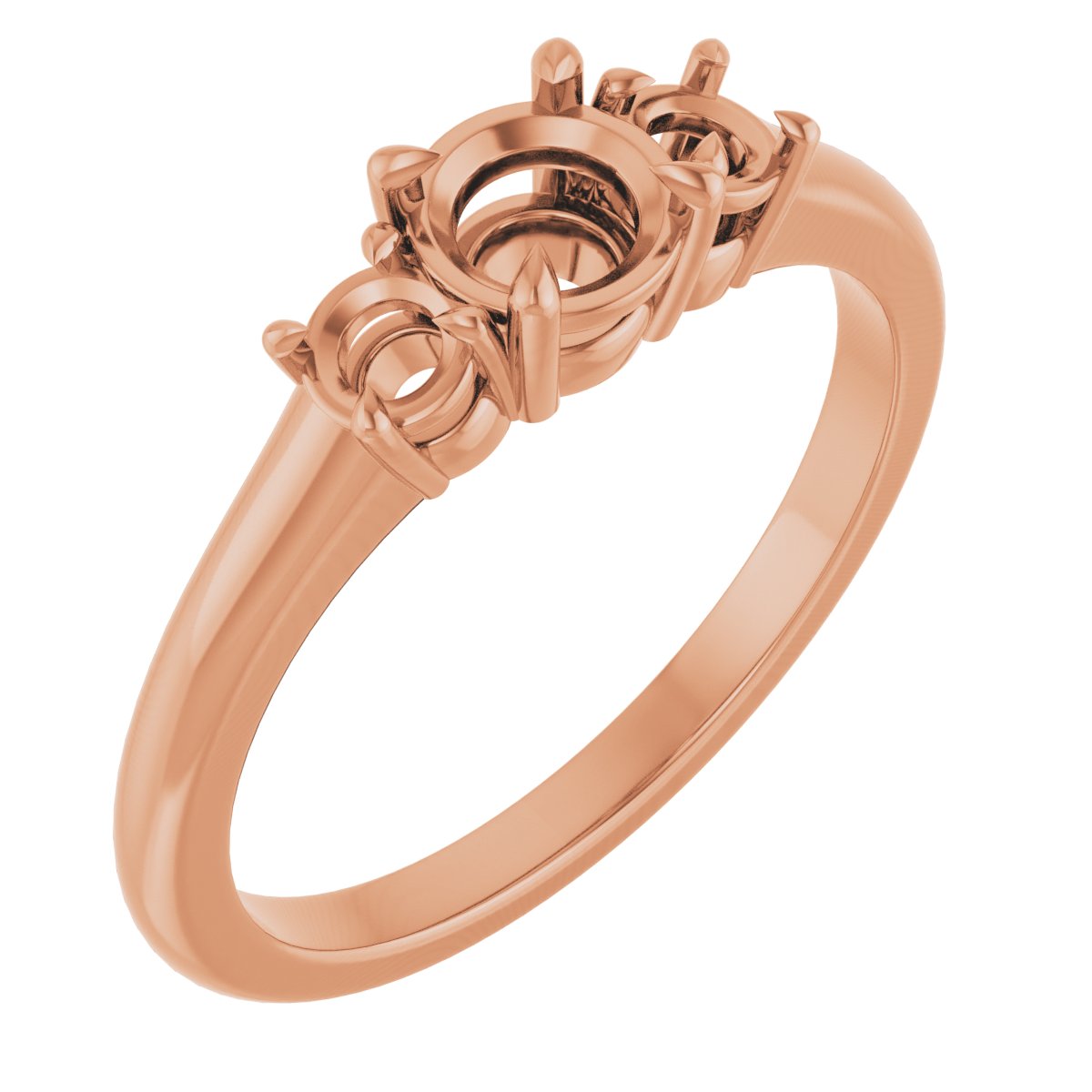 Claw-Prong Three-Stone Ring