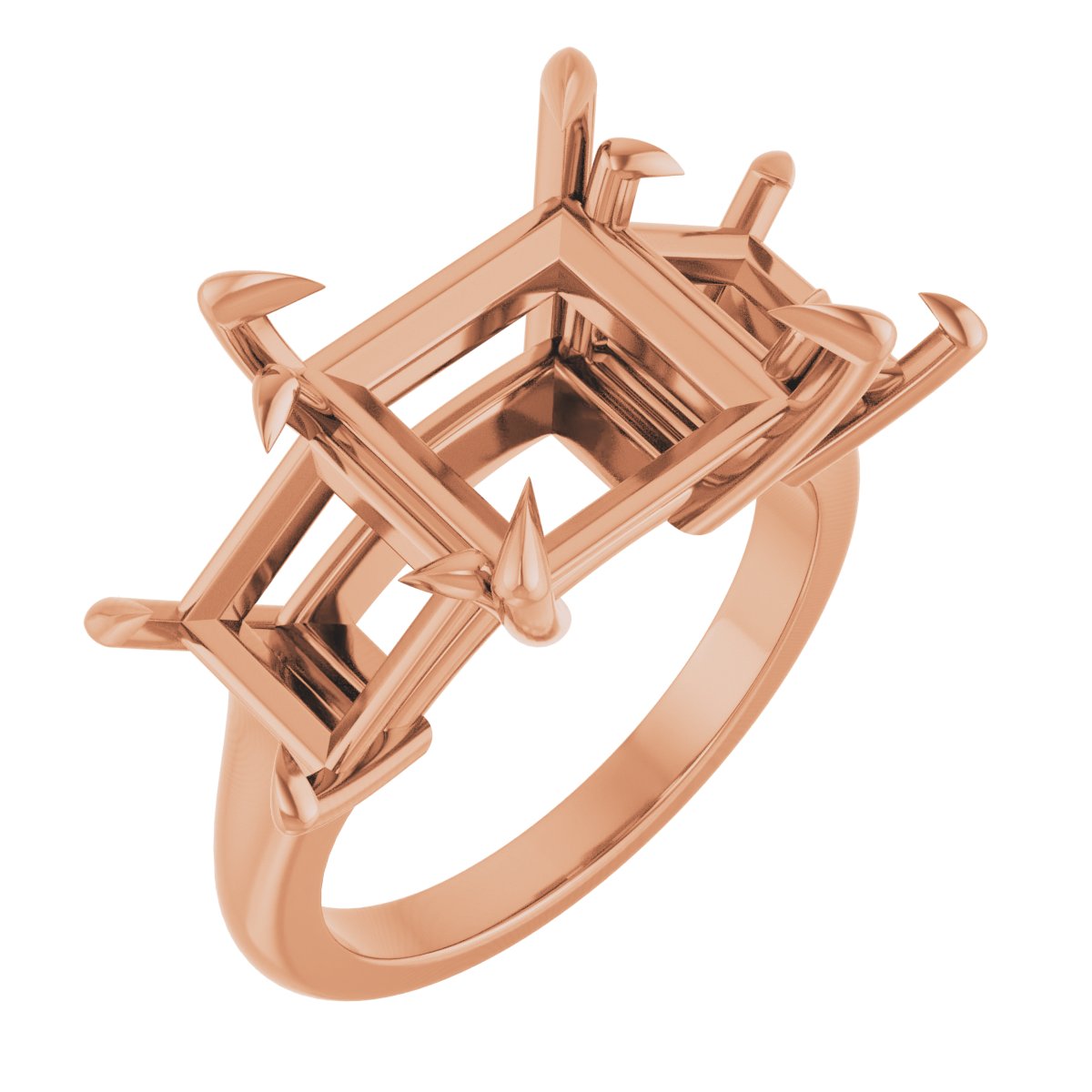 Claw-Prong Three-Stone Ring